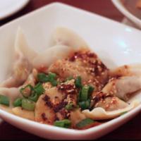 78. Pork Boiled Dumplings with Red Chili Oil (10 pcs)（钟水饺） · Hot.