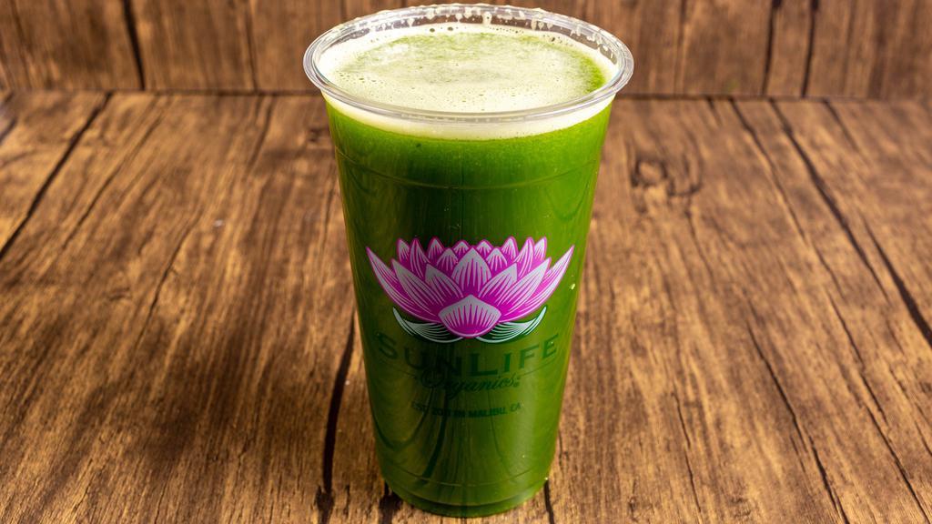 Green Juice · Spinach, celery, kale, cucumber.
