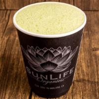 Matcha Latte · Sunlife Organics favorite: Ceremonial grade matcha green tea, coconut cream, raw rescue hone...