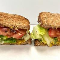 BLT · Bacon(Wood smoked), lettuce, tomato, mayo & mustard on toasted whole.