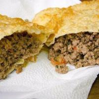 Fried Pastry - Pastel De Carne · Puff dough. Fried pastry (pastel) filled with beef.