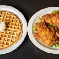 Chicken & Waffle · Four pieces fried chicken or six pieces chicken wings.