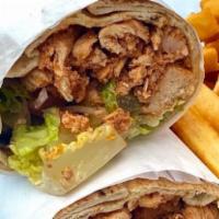 1. Chicken Shawarma · Chicken seasoned and marinated with our authentic shwarma spices, smothered with garlic sauc...