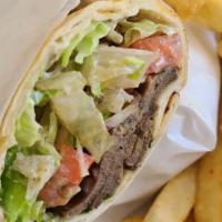6. Gyro · A mix of beef and lamb smothered with tzatziki sauce.