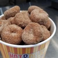 Mini Donuts Bucket (25) · Try 25 of our Original Cinnamon Sugar Mini Donuts Made FRESH to order our Premium Mini Donut...