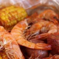 Shrimp · corn and potatoes can be added for an additional charge
