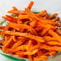 Sweet Potato Fries · Made from sweet and savory sweet potatoes. 690 cal.