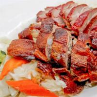 Roast Duck & B.B.Q. Pork Over Rice · 