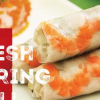 Fresh Spring Rolls · Home made with rice paper, vermicelli, salad, special soy sauce and your choice of shrimp or...