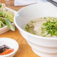 Chicken Pho · Favorite item. Rice noodles, savory chicken broth, white meat, fresh cilantro, and onions. S...