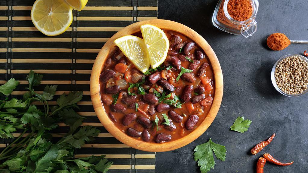 Rajma Masala · Delicious red kidney beans simmered with spices and herbs.