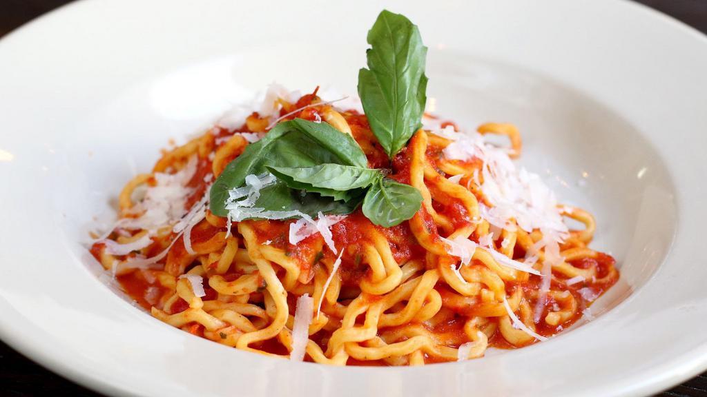 Spaghetti Al Pomodoro · Tomato Sauce, Basil, Buffalo Mozzarella