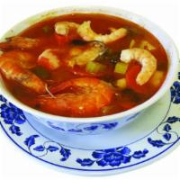 Caldo 7 Mares · Sea food combination soup.
