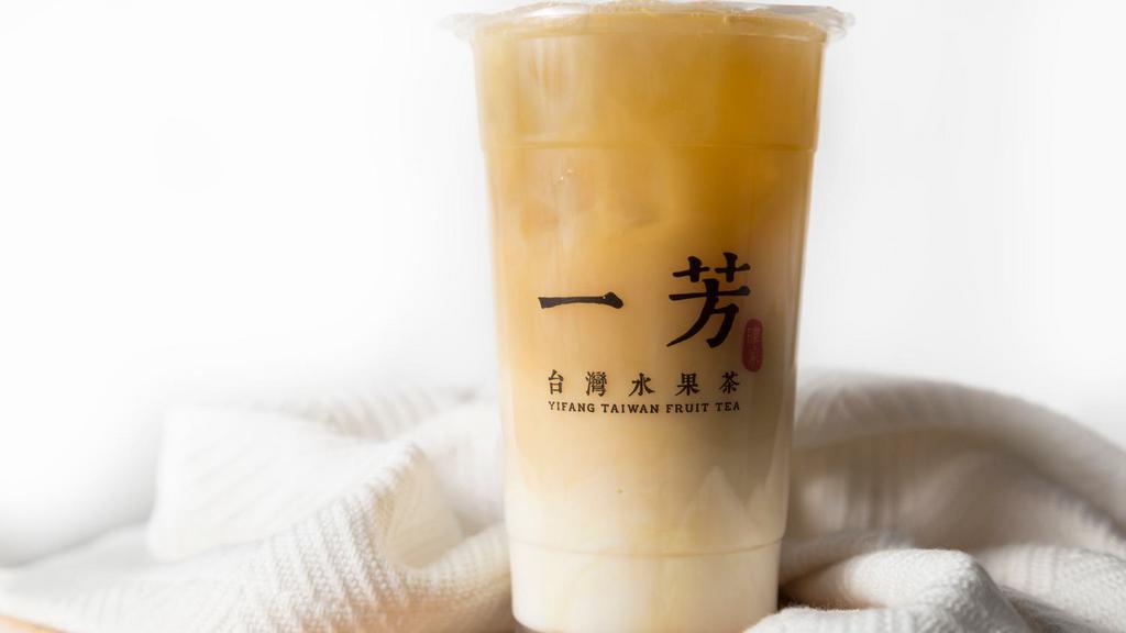 Green Tea Latte 翡翠鮮奶 · Yifang's version of Taiwanese green milk tea with Clover organic milk. Highly recommend adding pearls to optimize the experience. *Recommend with regular ice & 70% sweetness