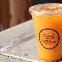 Passion Fruit & Orange Green Tea · Fresh orange juice, passionfruit jam with organic green tea