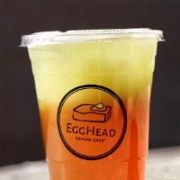 Pineapple Cucumber Green Tea · Fresh house cucumber puree, pineapple jam with organic green tea