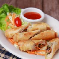 Egg Rolls · Keto. Deep-fried vegetarian egg rolls stuffed with silver noodles, black mushrooms and cabba...