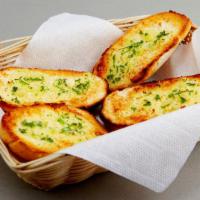 Garlic Bread · Fresh oven-baked garlic bread.