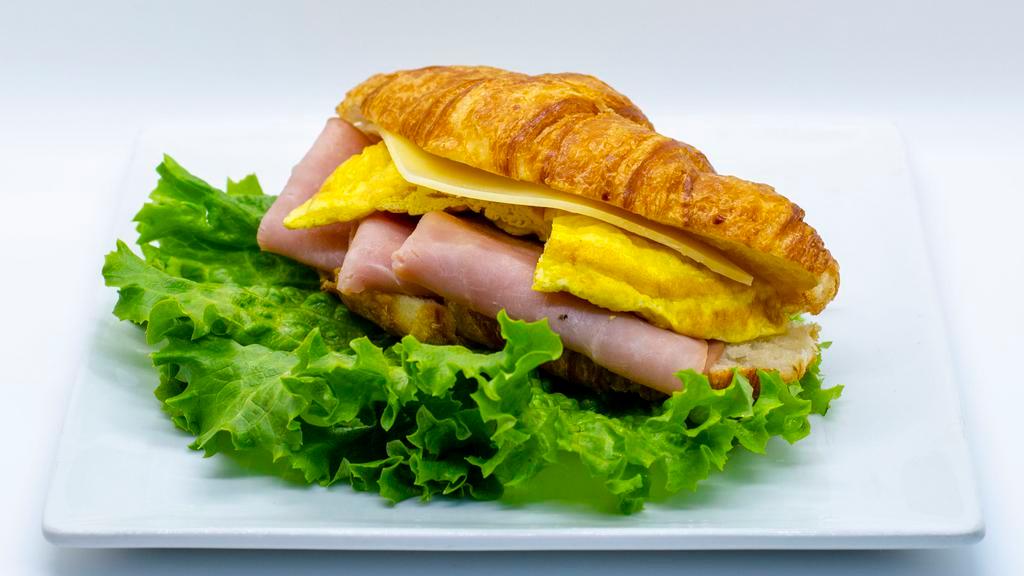 Breakfast Croissant · French Croissant, Smoked Ham, Swiss Cheese and Egg