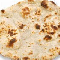 Plain Naan · Leavened flour dough flattened and baked in  clay oven.