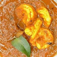 Shrimp Curry - 1 Pint (16 oz) · Spicy. Whole shrimp cooked in a curry suace with a blend of spices and herbs.