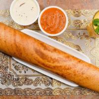 Dosa - Masala Dosa · Vegetarian. South Indian crepe delicacy made with rice flour and lentil batter.