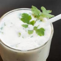 Masala Chaas · Yogurt based drink with Indian spices and salt.