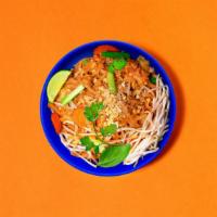 Spicy Pad Thai · Flat rice noodles served with bean sprouts, eggs, and crushed peanuts. Served at the spice l...