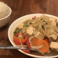 Spicy Ginger · Your choice of protein stir fried with ginger, garlic, onions, and herbs.