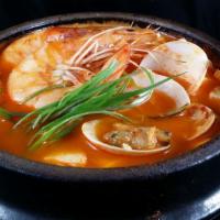 Seafood Soft Tofu Soup · Spicy. Island Clam, Shrimp Soft Tofu Soup. Medium Spicy.