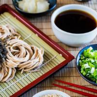 Cold Soba · Chilled buckwheat noodles, served cold with a side of dipping sauce.