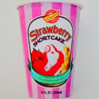 Wonder Strawberry Shortcake Ice Cream Cup 10 oz. · Vanilla Ice Cream w/ Shortbread Cookies & strawberry Swirls