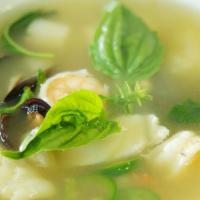 34. Po-Tak Soup · Hot and sour combination seafood soup with lemongrass, basil, and galangal.