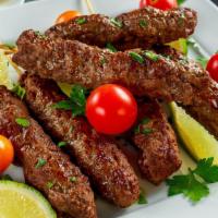 Chicken Shish Kebab · Serve with rice, hummus and bread.