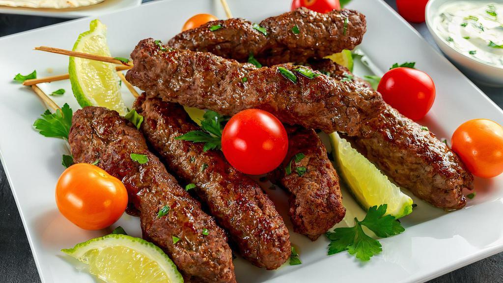 Chicken Shish Kebab · Serve with rice, hummus and bread.
