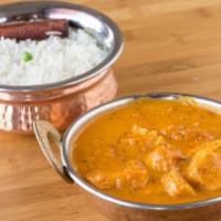 Salmon Tikka Masala · Wild caught salmon fillets cooked with homemade herbs and spices in special creamy sauce. Se...