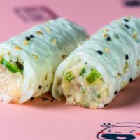 Spicy Hamachi & Wasabi Handroll · Spicy Hamachi, Kizami Wasabi, Sushi Rice Wrapped in Soy Paper (2 pieces)