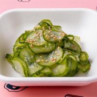 Cucumber Sunomono · Marinated Cucumber Salad topped with Sesame Seeds