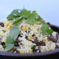 Wagyu Beef Fat Fried Rice · angus beef sirloin | cabbage | cilantro | spring onions | farm eggs