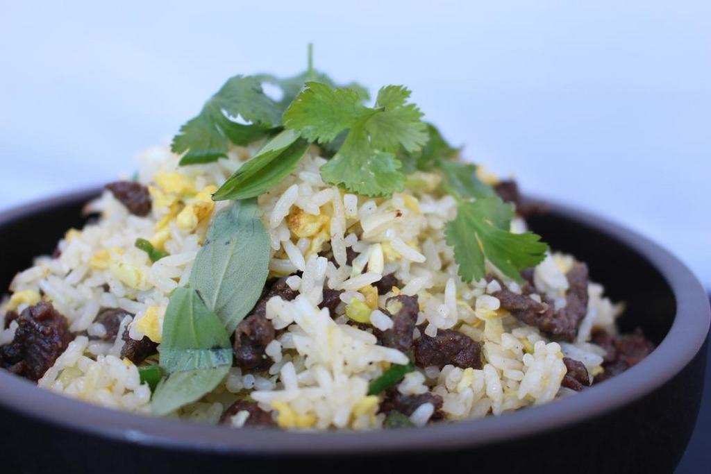 Wagyu Beef Fat Fried Rice · angus beef sirloin | cabbage | cilantro | spring onions | farm eggs