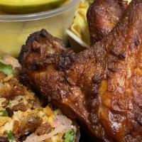Fried Chicken Wings · Deep fried chicken wings marinated with our chef's secret seasoning.  (Includes 3 whole wing...