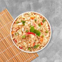Basil Fried Rice With Chicken · Fried rice with onion, chili and Thai basil.