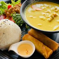 Yellow Curry · Potato, carrot, onion. Choice of meat are chicken, beef, pork or tofu & vegetables. Prawns, ...