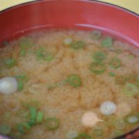 Organic Miso Soup · Organic soy bean soup tofu, seaweed and scallions.