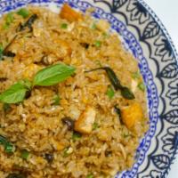 Basil Veggie Fried Rice  · Japanese Pearl Rice Stir Fry w/ Holy Thai Basil,
Thai Chili, Egg, Onion, String Beans, Bell ...