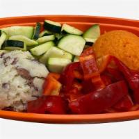  - Mia Special · Pick Two 4oz Scoops of Carbs & Two Cups of Veggies. Add Extras or Side Sauces.