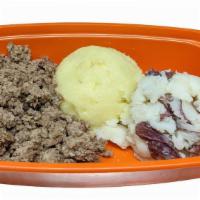  - Ground Beef Meal / Double Carbs · Pick a Flavor of Ground Beef, Protein Amount, and 2 Carb Options. Add Extras or Side Sauce.