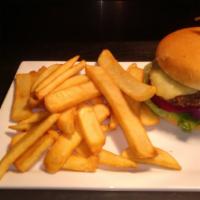Signature Lamb Burger · House made lamb burger with herbs and spices, butter lettuce, red onion, tomato, dubliner Ir...