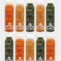 10 Pack Assorted Signature Juices · Assorted 10 pack of our signature cold pressed 12 oz juices.