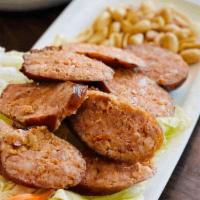 Siam Spoon Spicy Sausage · Ground pork, kafir lime leave, lemongrass, chili